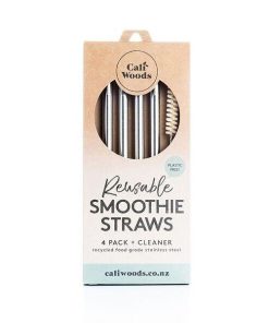 Caliwoods Stainless Steel Smoothie Straws